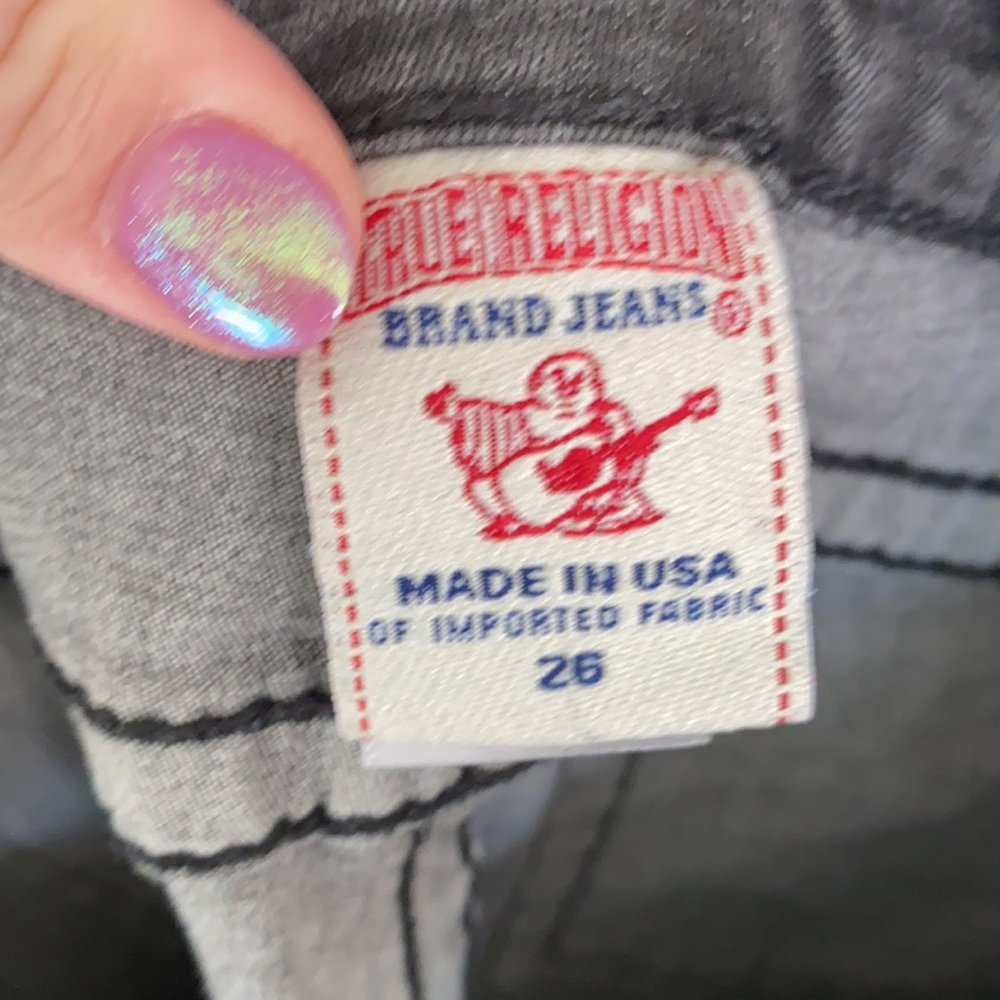 True Religion Tara black skinny zip ankle jeans 26 - Picture 7 of 12